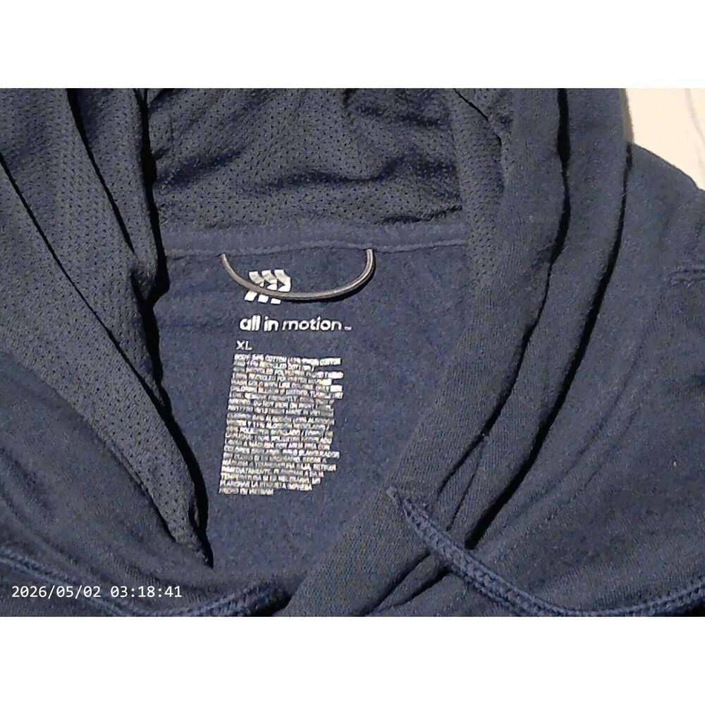 All In Motion Unisex Hoodie/ Navy Blue - Picture 2 of 4
